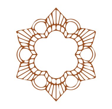 Güzel çiçek sanatı ve mandala vektör tasarımı