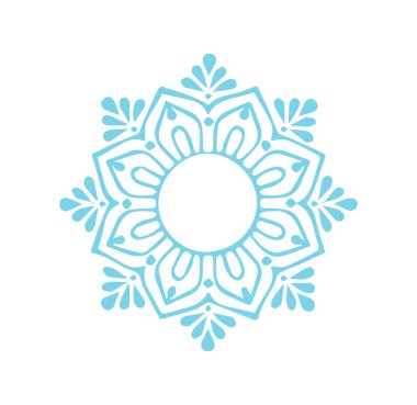 Güzel çiçek sanatı ve mandala vektör tasarımı