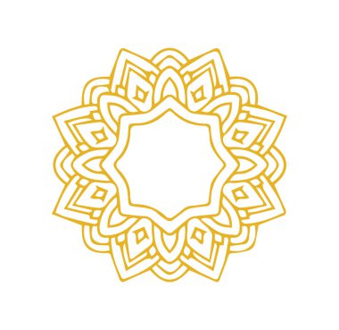 Güzel çiçek sanatı ve mandala vektör tasarımı