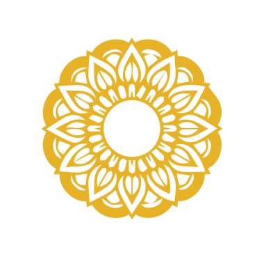 Güzel çiçek sanatı ve mandala vektör tasarımı