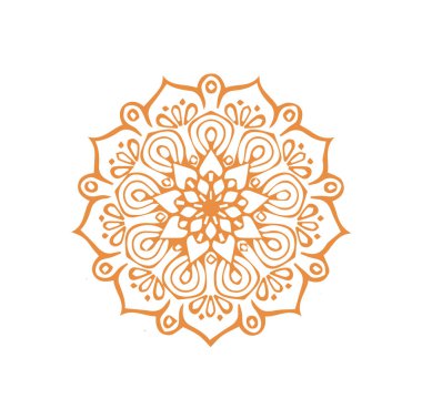 Güzel çiçek sanatı ve mandala vektör tasarımı