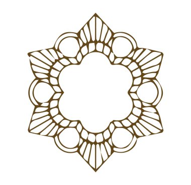 Güzel çiçek sanatı ve mandala vektör tasarımı