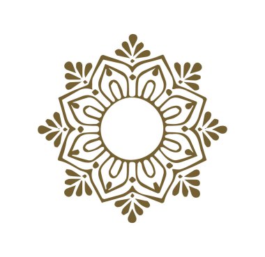 Güzel çiçek sanatı ve mandala vektör tasarımı