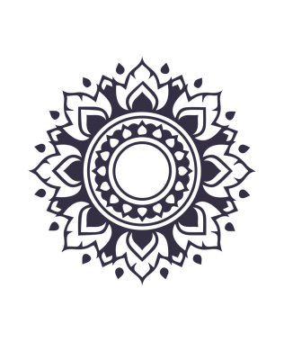 Güzel çiçek sanatı ve mandala çiçek tasarımı