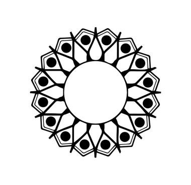 Güzel çiçek sanatı ve mandala çiçek tasarımı