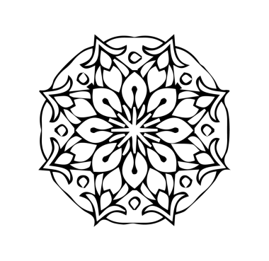 Güzel çiçek sanatı ve mandala çiçek tasarımı