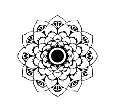 Güzel çiçek sanatı ve mandala çiçek tasarımı