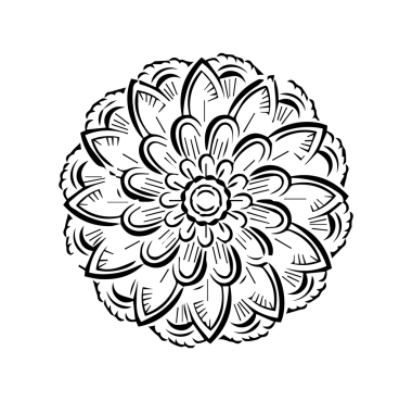 Güzel çiçek sanatı ve mandala çiçek tasarımı