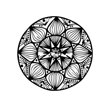 Güzel çiçek sanatı ve mandala çiçek tasarımı