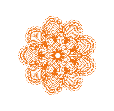 Güzel çiçek sanatı ve mandala çiçek tasarımı