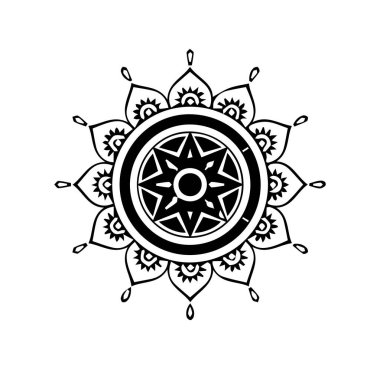 Güzel çiçek sanatı ve mandala çiçek tasarımı