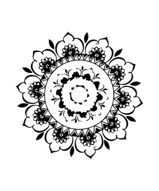 Güzel çiçek sanatı ve mandala çiçek tasarımı