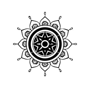 Güzel çiçek sanatı ve mandala çiçek tasarımı