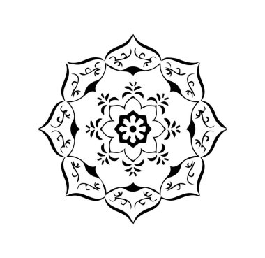 Güzel çiçek sanatı ve mandala çiçek tasarımı