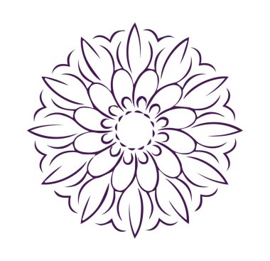 Güzel çiçek sanatı ve mandala çiçek tasarımı