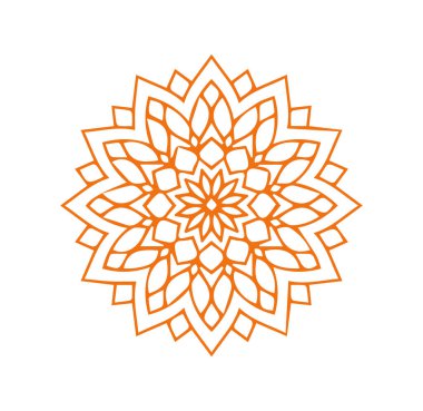 Beautiful flower art and mandala floral design clipart