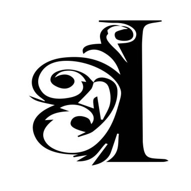 Alfabe sanatı rengi harf tasarımı işareti