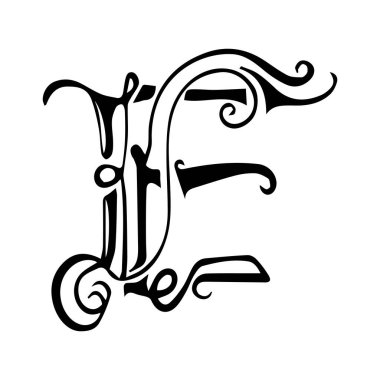 Alfabe sanatı rengi harf tasarımı işareti