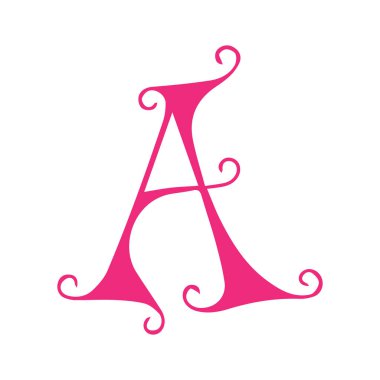 Alfabe sanatı rengi harf tasarımı işareti