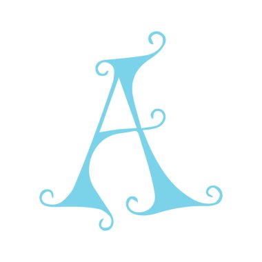 Alfabe sanatı rengi harf tasarımı işareti