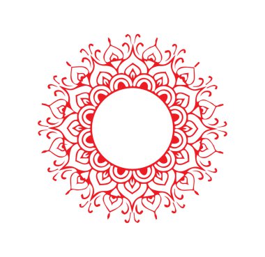 Güzel çiçek sanatı ve mandala vektör tasarımı