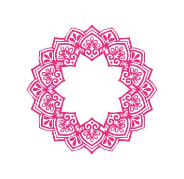 Güzel çiçek sanatı ve mandala vektör tasarımı