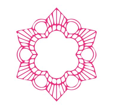 Güzel çiçek sanatı ve mandala vektör tasarımı