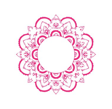 Güzel çiçek sanatı ve mandala vektör tasarımı