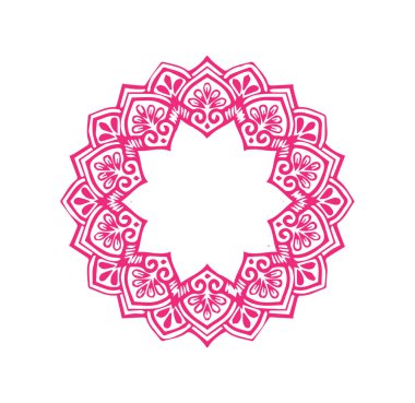 Güzel çiçek sanatı ve mandala vektör tasarımı