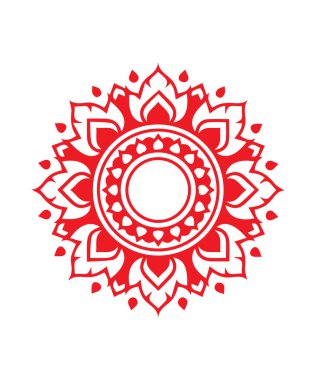 Güzel çiçek sanatı ve mandala vektör tasarımı