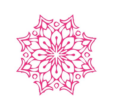 Güzel çiçek sanatı ve mandala vektör tasarımı