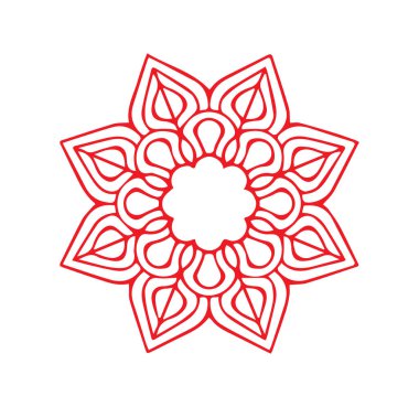 Güzel çiçek sanatı ve mandala vektör tasarımı