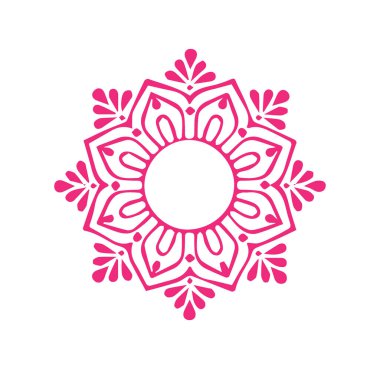 Güzel çiçek sanatı ve mandala vektör tasarımı