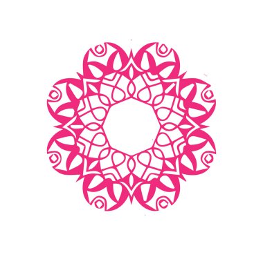 Güzel çiçek sanatı ve mandala vektör tasarımı