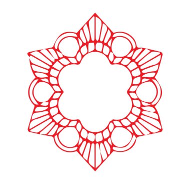 Güzel çiçek sanatı ve mandala vektör tasarımı