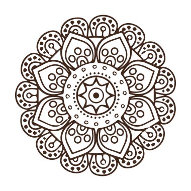 Güzel çiçek sanatı ve mandala vektör tasarımı