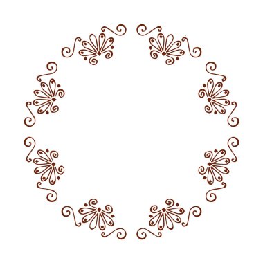 Güzel çiçek sanatı ve mandala vektör tasarımı