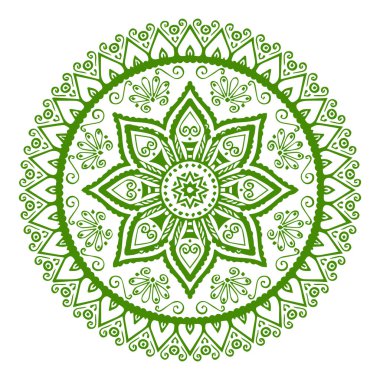 Güzel çiçek sanatı ve mandala vektör tasarımı