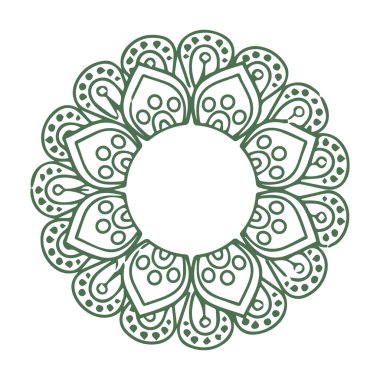 Güzel çiçek sanatı ve mandala vektör tasarımı