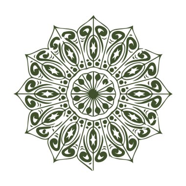 Güzel çiçek sanatı ve mandala vektör tasarımı