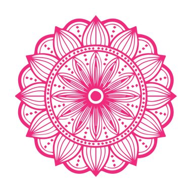 Güzel çiçek sanatı ve mandala vektör tasarımı