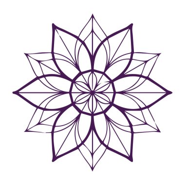 Güzel çiçek sanatı ve mandala vektör tasarımı