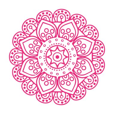 Güzel çiçek sanatı ve mandala vektör tasarımı