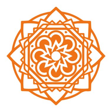 Güzel çiçek sanatı ve mandala vektör tasarımı