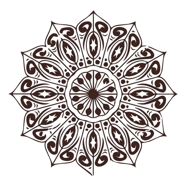 Güzel çiçek sanatı ve mandala vektör tasarımı