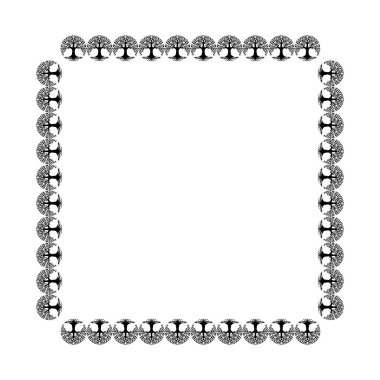 Güzel ağaç sanatı ve mandala vektör tasarımı