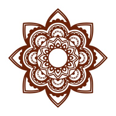 Güzel çiçek sanatı ve mandala vektör tasarımı