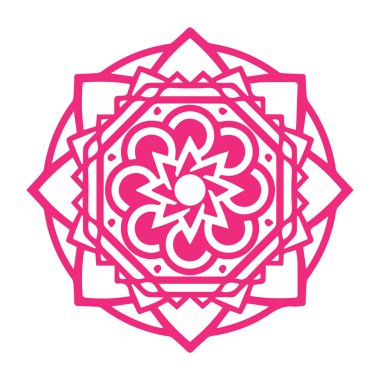 Güzel çiçek sanatı ve mandala vektör tasarımı