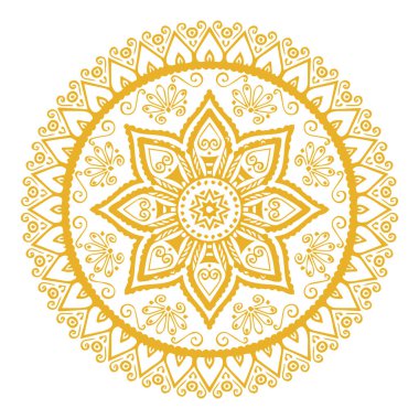 Güzel çiçek sanatı ve mandala vektör tasarımı