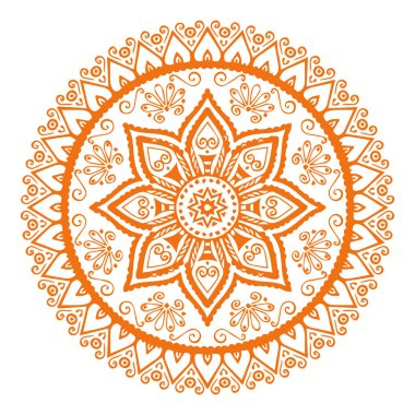 Güzel çiçek sanatı ve mandala vektör tasarımı